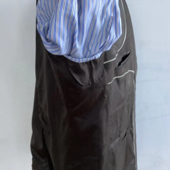 Joseph & Feiss Gold brown windowpane plaid wool 2 button notch collar jacket 46L - Picture 13 of 13